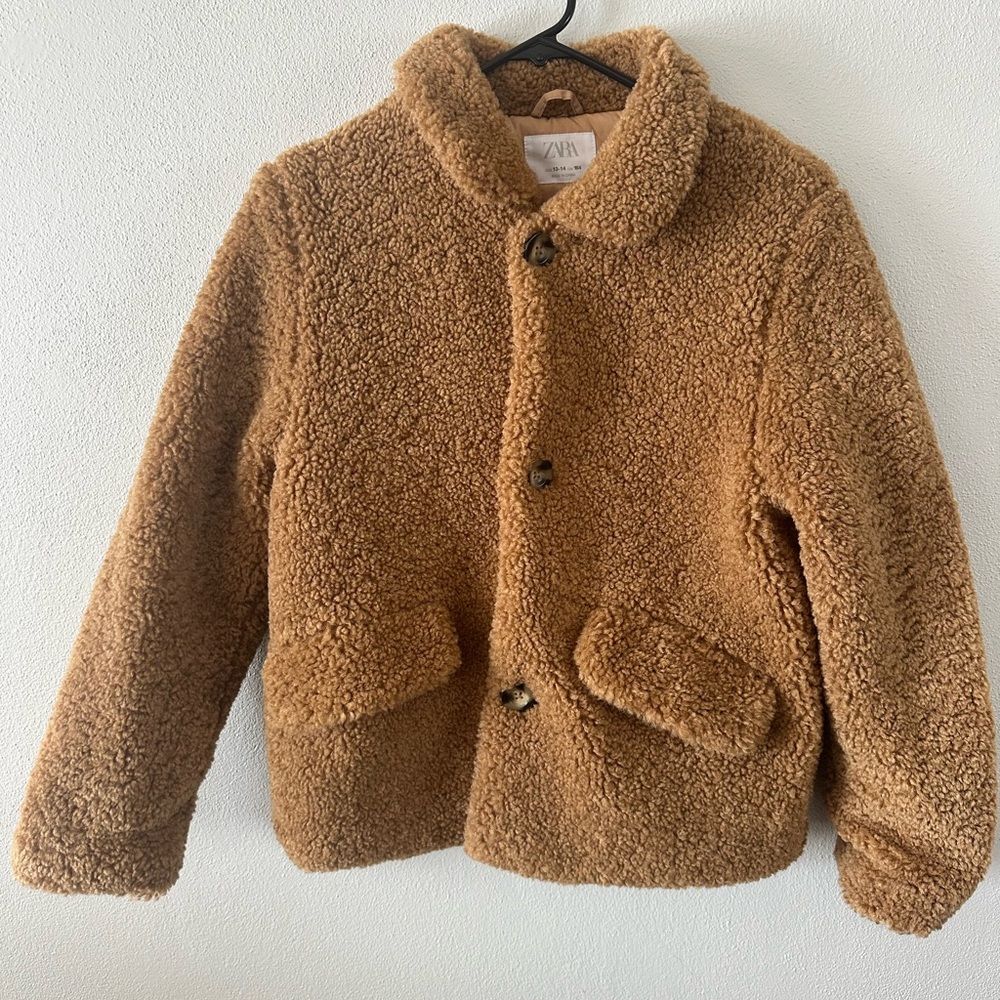 Girls Zara Teddy Bear Jacket